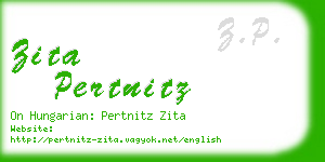 zita pertnitz business card